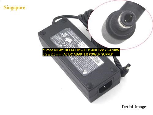 *Brand NEW* 90W DELTA 12V 7.5A DPS-90FB A00 5.5 x 2.5 mm AC DC ADAPTER POWER SUPPLY - Click Image to Close